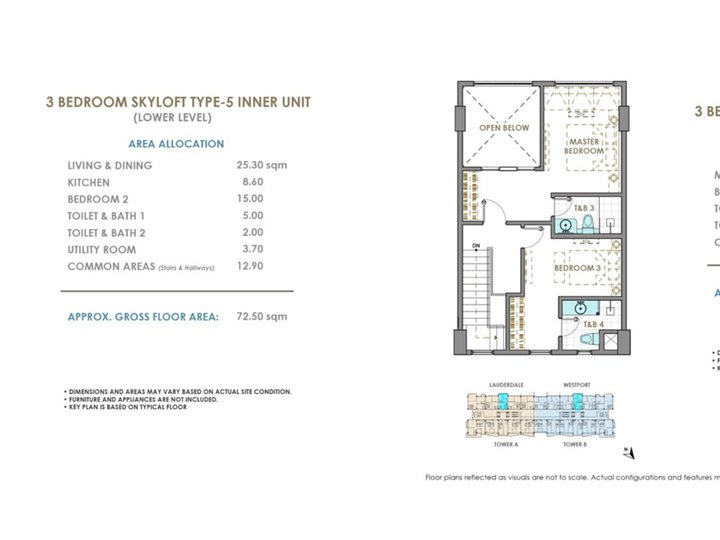 dmci oak harbor 135.00 sqm 3br w/ 1maids room, facing okada