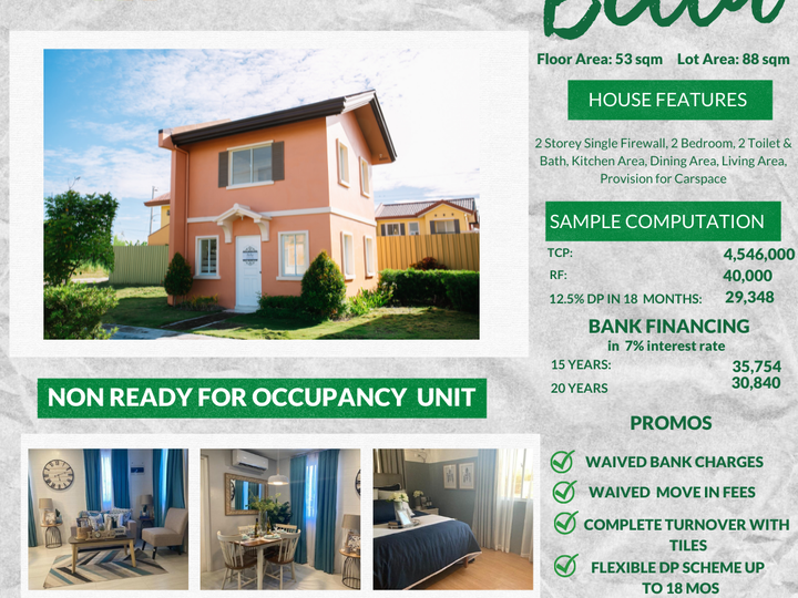 Preselling 2 bedroom unit for sale at Cabuyao,Laguna