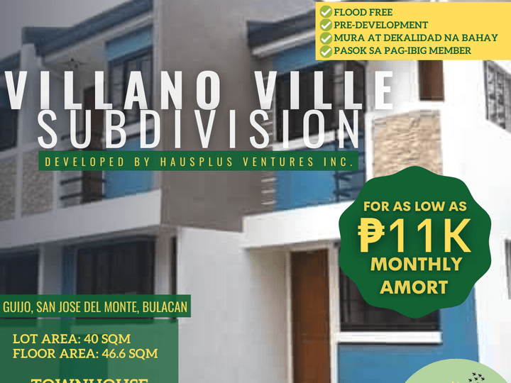 Affordable 2-Storey Townhouse with Balcony in SJDM, Bulacan