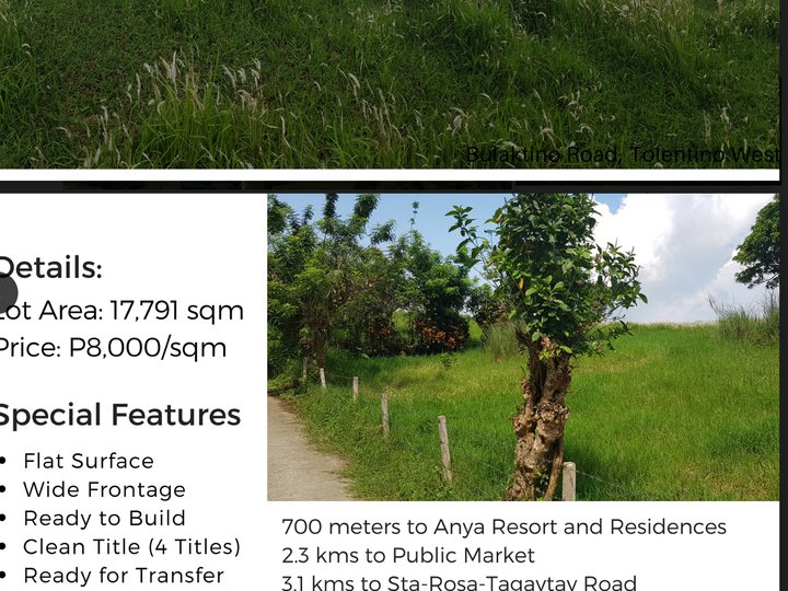 LOT FOR SALE WITH CLEAN TITLE Commercial / Farm / Land  WestTAGAYTAY
