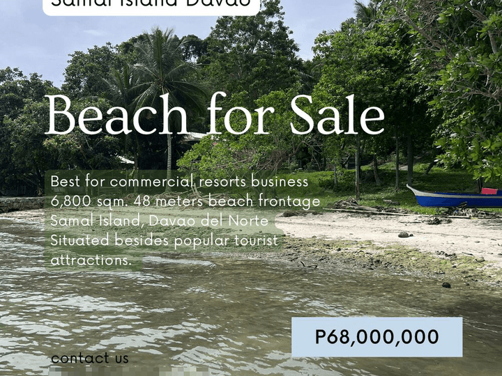 6,800 sqm White Sands Beach Lot in Samal Davao del Norte