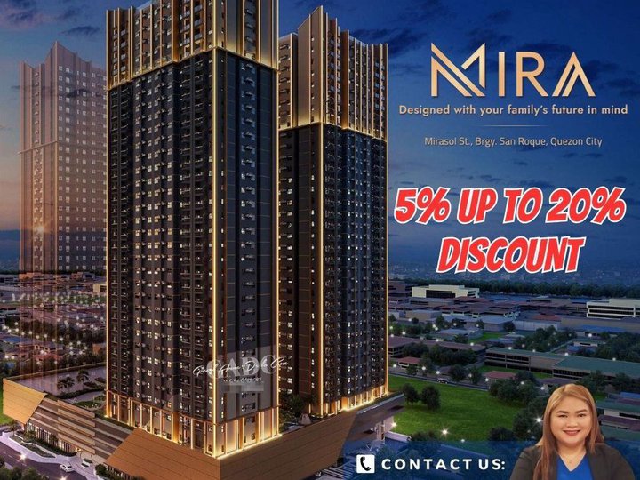 Pre-Selling Condo for sale in Cubao Quezon City - MIRA Tower 1 Near TIP & Gateway Mall
