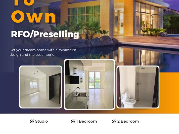 (RENT TO OWN)Ready For Occupancy 22.50 sqm Studio Residential Condo For Sale in Pasig