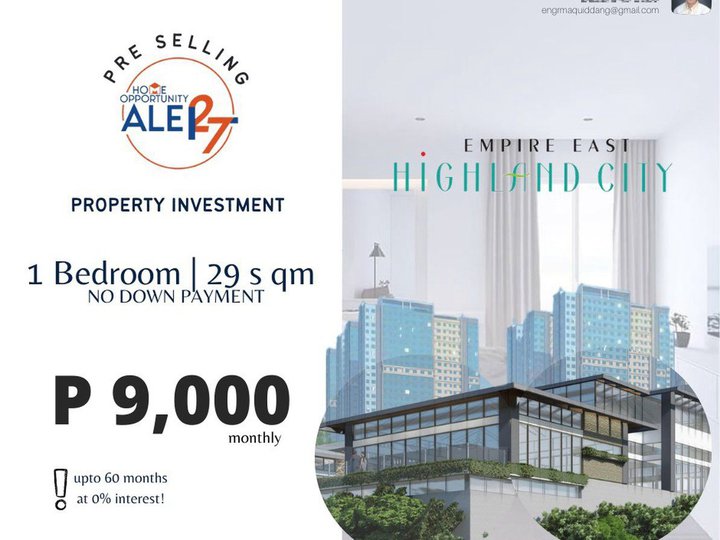 Elevated Township Condo in Pasig for only P9,000 per month