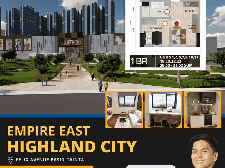 ONE BEDROOM UNIT FOR SALE NEAR BGC EMPIRE EAST HIGHLAND CITY