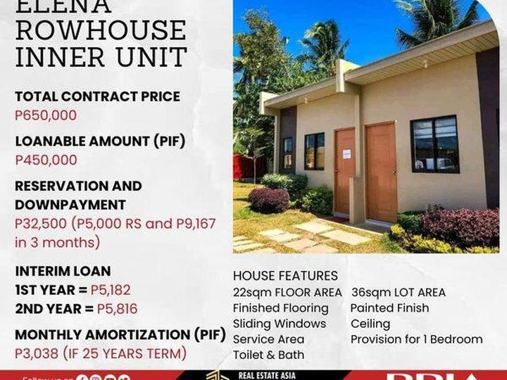 Affordable 1-bedroom Rowhouse For Sale in Santa Cruz Laguna