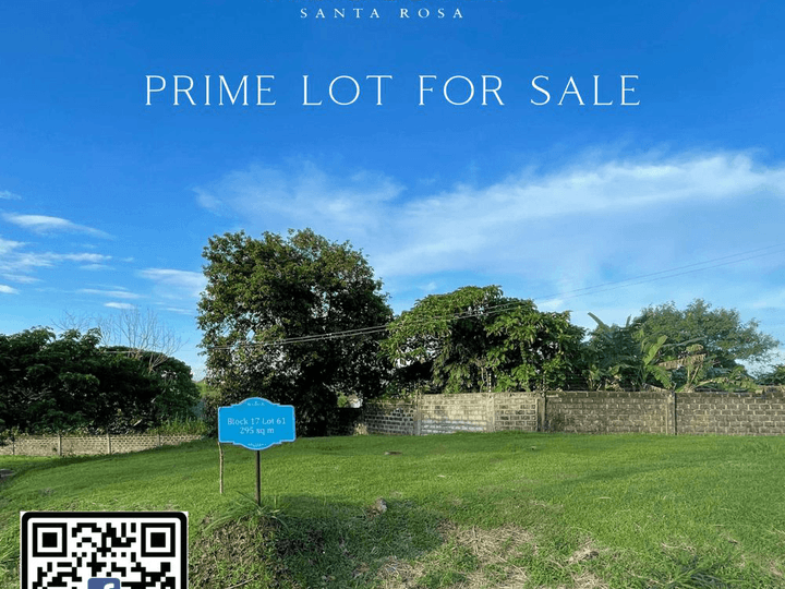 295 sqm Residential Lot For Sale in Nuvali Santa Rosa Laguna
