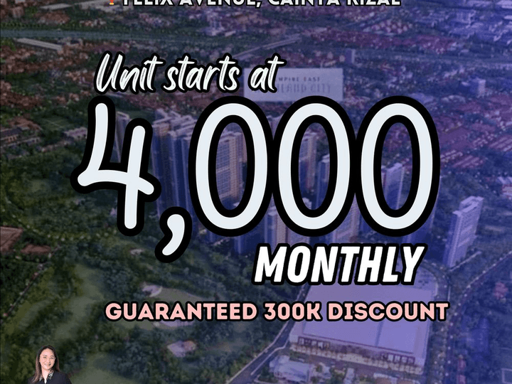 4,000 Monthly Studio Type CONDO in Cainta Preselling Empire East