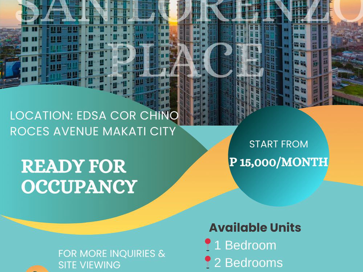 Pet friendly 38.00 sqm 2-bedroom Residential Condo For Sale in Makati