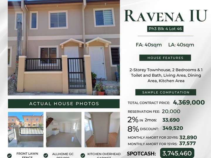 RFO-2-bedroom Townhouse For Sale in Dasmarinas Cavite