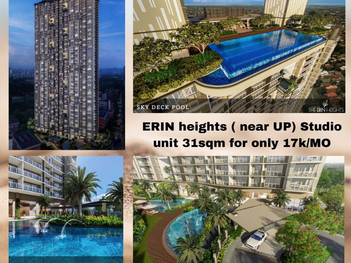 Studio unit by DMCI Homes 32sqm @ 17k/MO (near UP) (ERIN HEIGHTS)