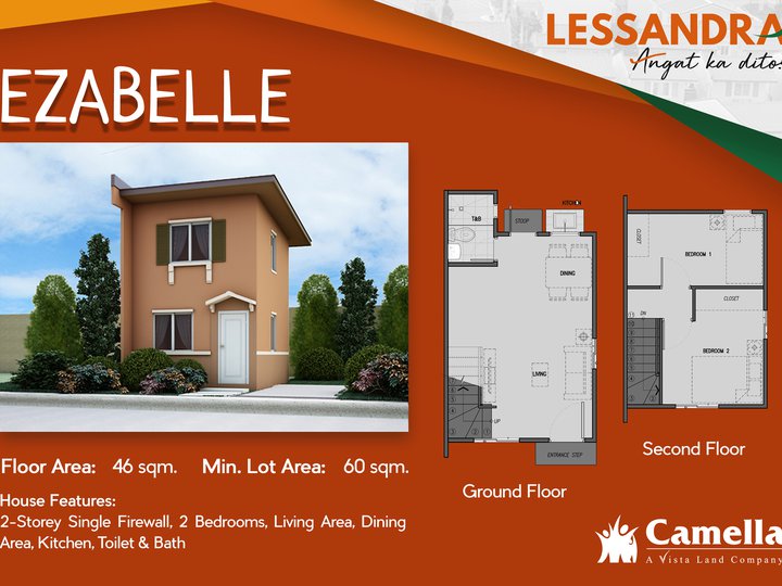 2-bedroom Single Attached House For Sale in Baliuag Bulacan- EZABELLE