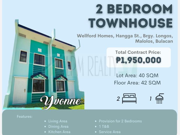 PROVISION FOR 2 BR TOWNHOUSE IN MALOLOS CITY