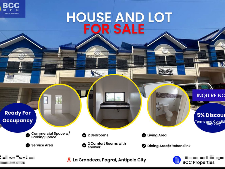 Ready For Occupancy 2-bedroom Townhouse For Sale in Antipolo Rizal