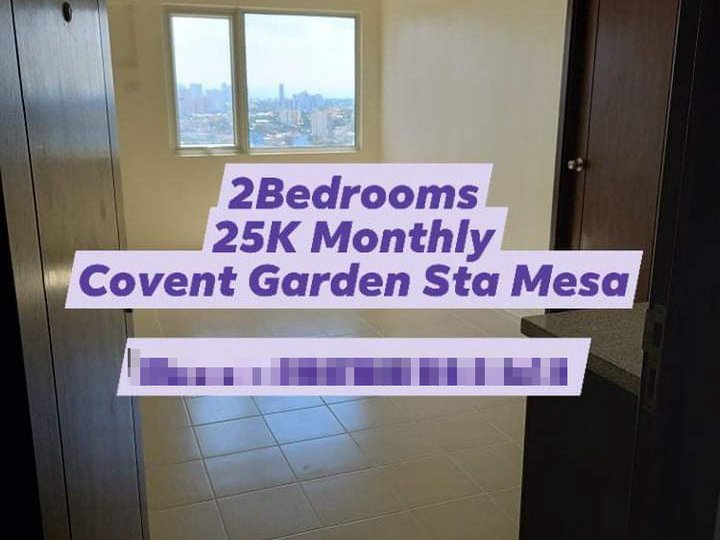 25K MONTHLY 2BR 2T&B RENT TO OWN CONDO IN STA MESA COVENT GARDEN