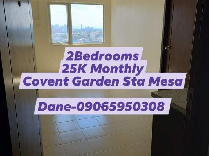 25K MONTHLY 2BR 2T&B RENT TO OWN CONDO IN STA MESA COVENT GARDEN [Condo
