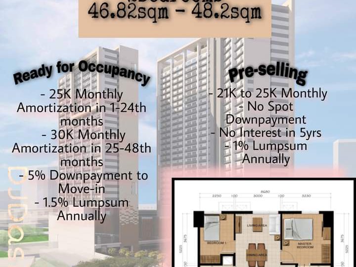 25K MONTHLY 2BR 2T&B RFO RENT TO OWN CONDO SANTA MESA MANILA PUP