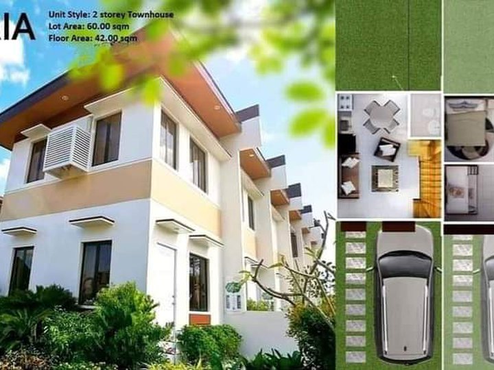 Two-storey Townhouse Regular Lot  Floor Area: 42sqm Lot Are: 60sqm