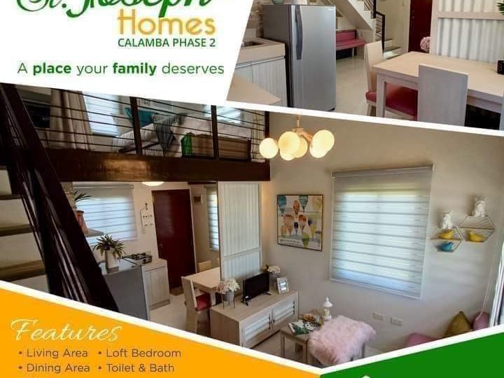 Provision for 1-bedroom Rowhouse For Sale in Calamba Laguna