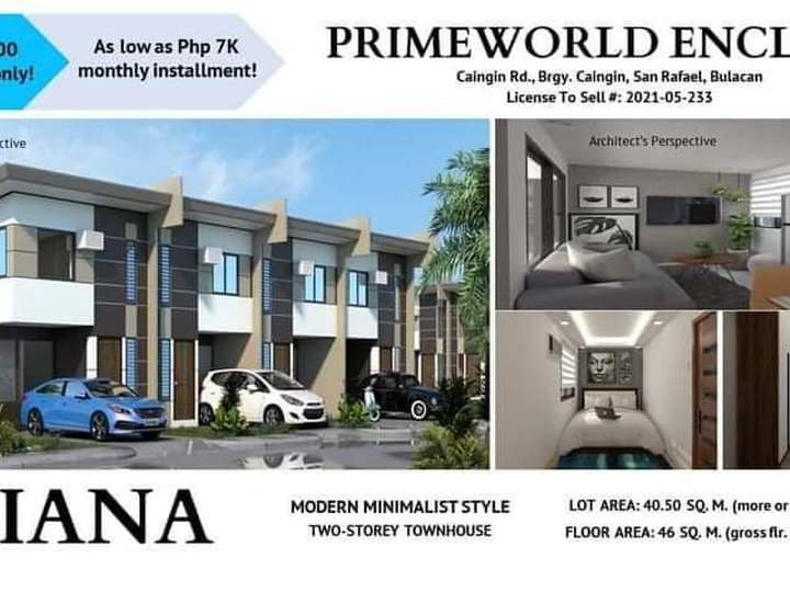 Lowest Downpayment in townhouse Bulacan