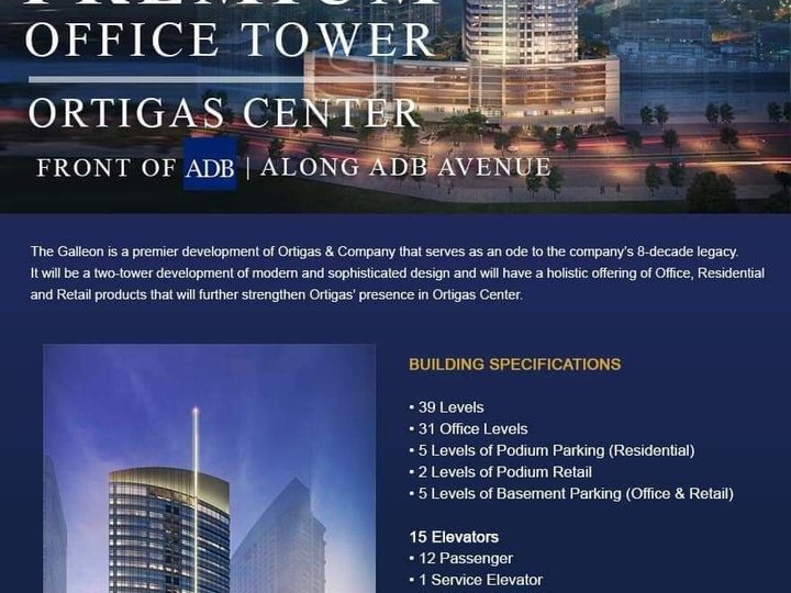 Galleon Office located at Ortigas, Pasig City /100k a month