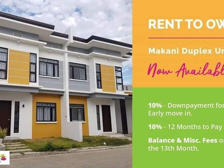 Rent to Own 3-bedroom Duplex  House For Sale in Minglanilla, Cebu