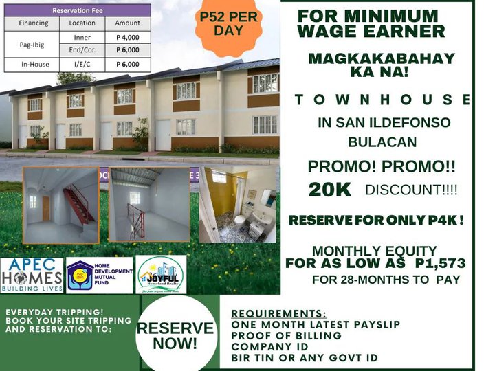 Pre selling townhouse