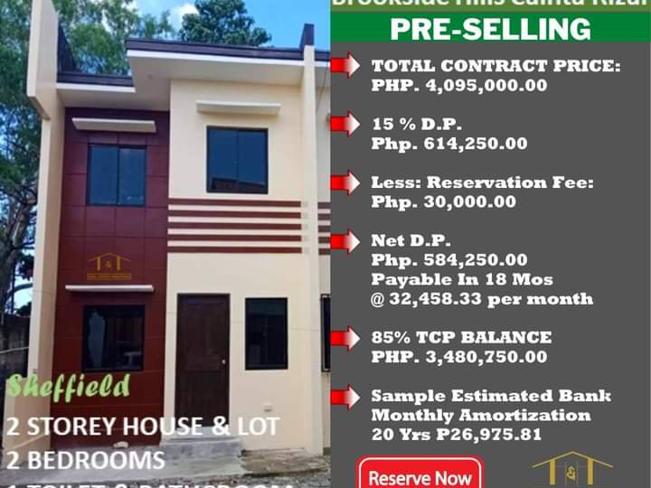 TWO BEDROOMS TOWN HOUSE FOR SALE IN CAINTA RIZAL