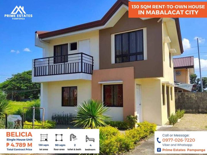 4 bedroom Single Attached house and lot for sale in Mabalacat Pampanga
