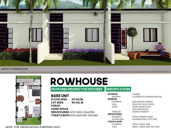 2 Bedrooms Rowhouse overlooking for Sale in Minglanilla Cebu