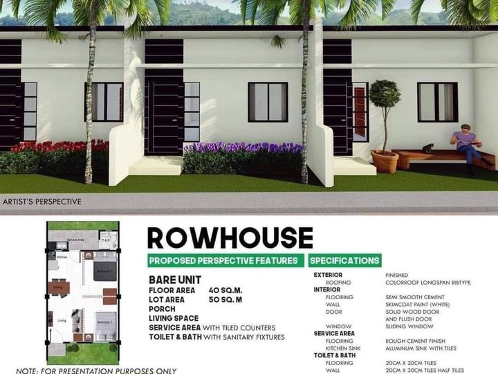Studio-like Rowhouse For Sale in Minglanilla Cebu