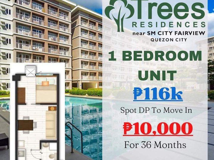 2 BR unit at  15k monthly Ready for occupancy condo in Quezon  city