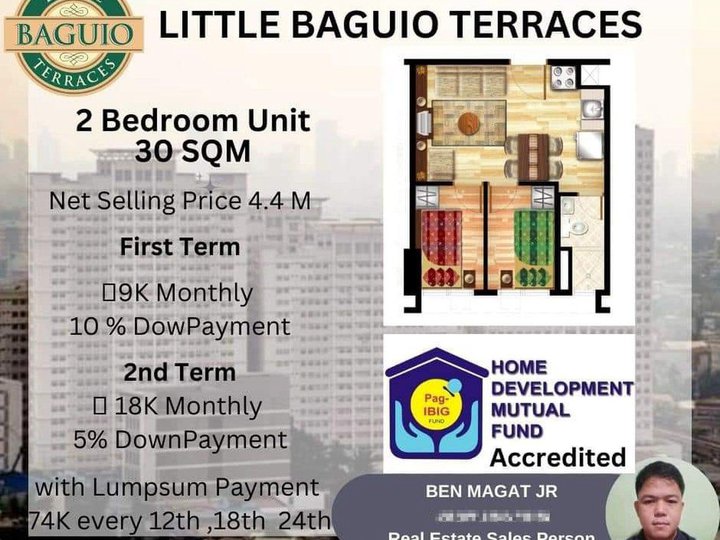 RFO AirBnb 2-bedroom Condo Rent-to-own thru Pag-IBIG in San Juan