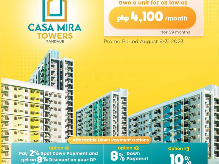 Affordable Pre selling Condo unit for sale for as low as 4,100permon.