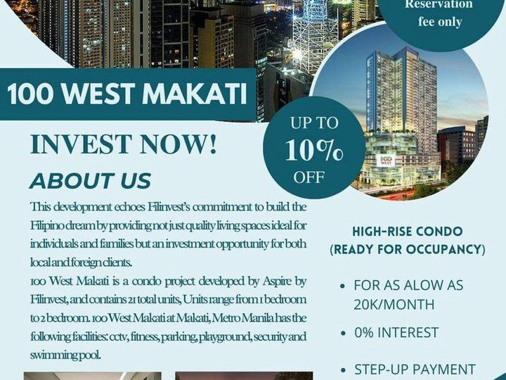 32.00 sqm 1-bedroom Condo For Sale in Makati Metro Manila