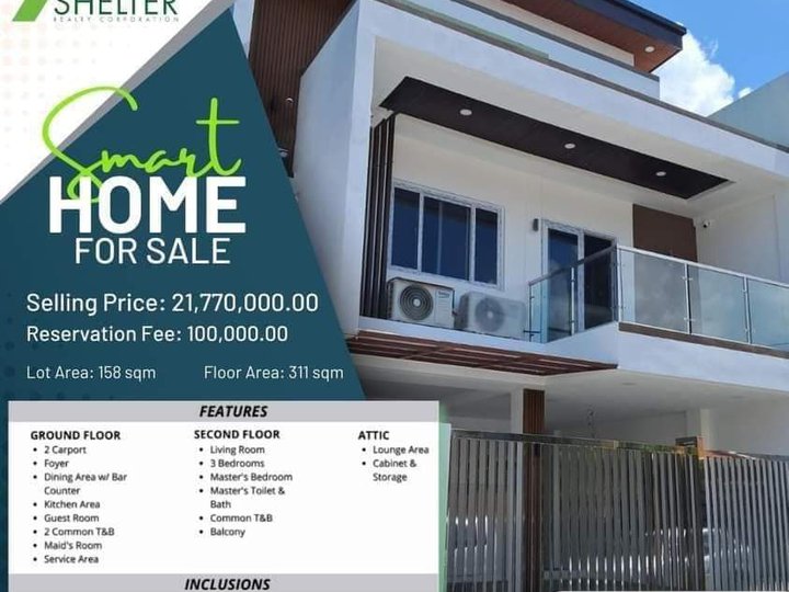 2 storey residential building with attic located at Cainta Rizal