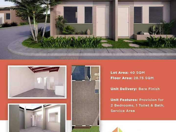 Provision of a 2-bedroom RowHouse For Sale in Trece Martires, Cavite