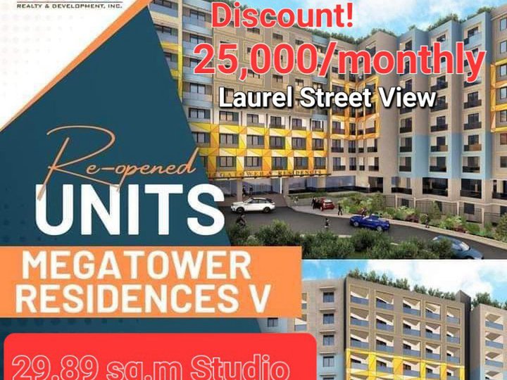 26.69 Studio with Balcony Condo Megatower 5 Affordable