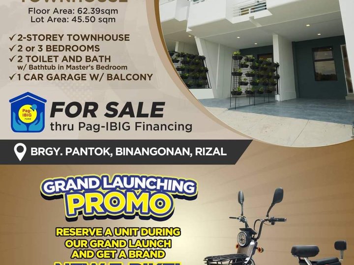 3-bedroom Townhouse For Sale in Binangonan Rizal