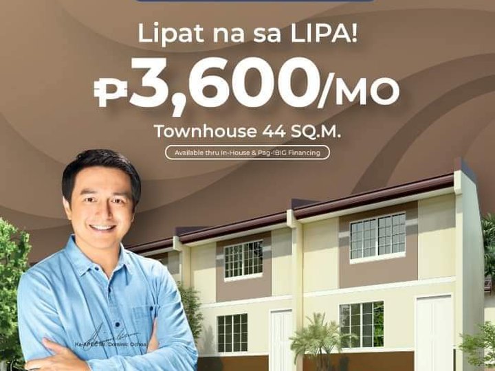 Reserve for as low as 6,000 2-bedroom Townhouse For Sale in Lipa Batangas