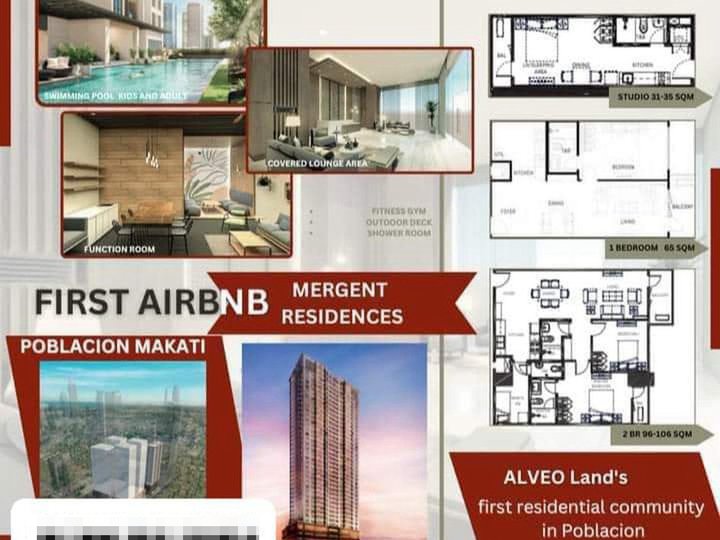 Mergent Residences Pre Selling 106.00 sqm 2-bedroom Condo For Sale in Makati Metro Manila