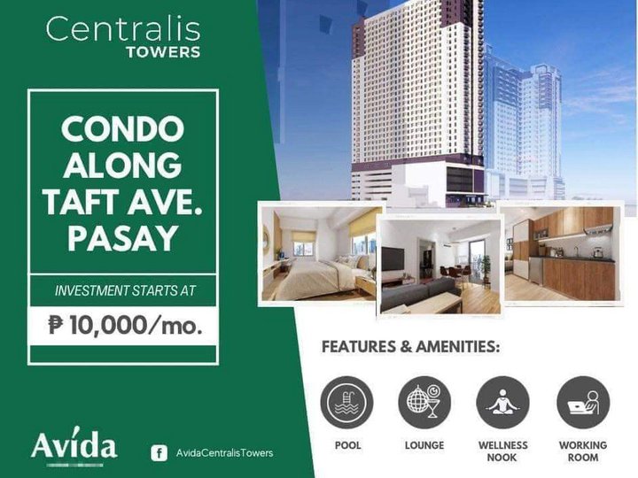 Studio Condo For Sale in Taft Avenue Manila - Centralis by Avida Land Corp.