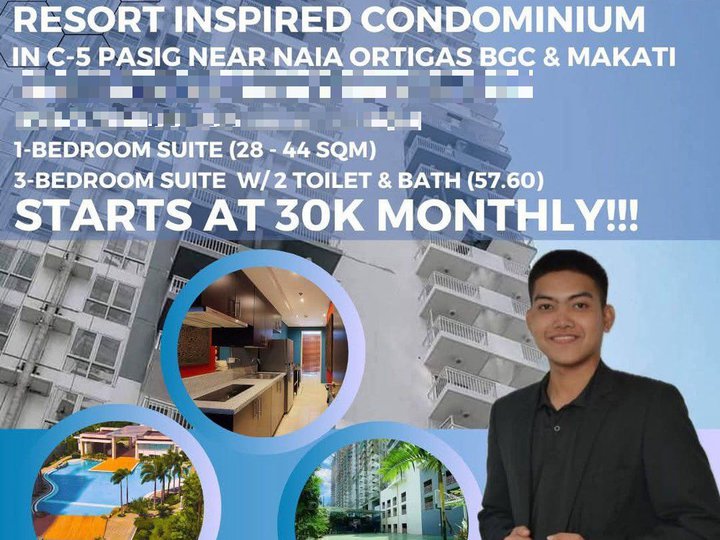 RFO MOVE IN 56.00 sqm 2-bedroom Residential Condo For Sale in Pasig KASARA BGC RENT TO OWN 60K/Mo