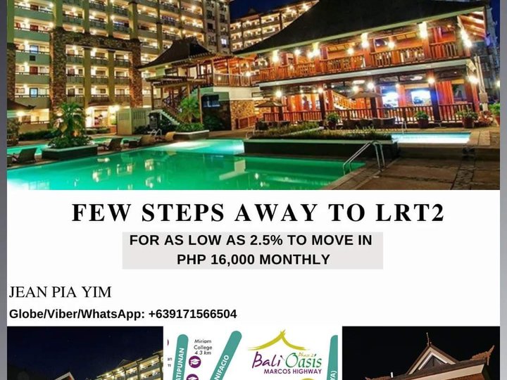 Rent to Own Condo near LRT2 Bali Oasis Ph2