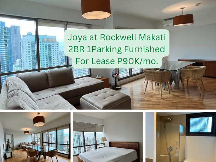 Joya Rockwell Makati 2BR 2T&B 1 Parking Furnished For Lease