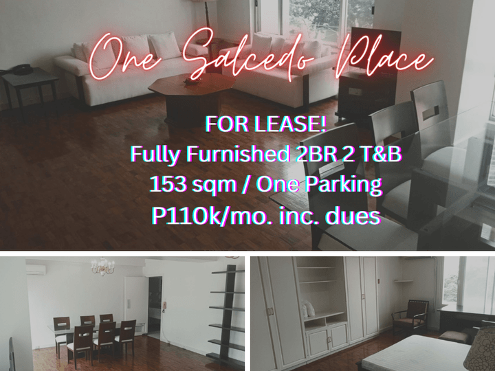 One Salcedo Place Makati 2BR 2T&B 1 Parking For Lease