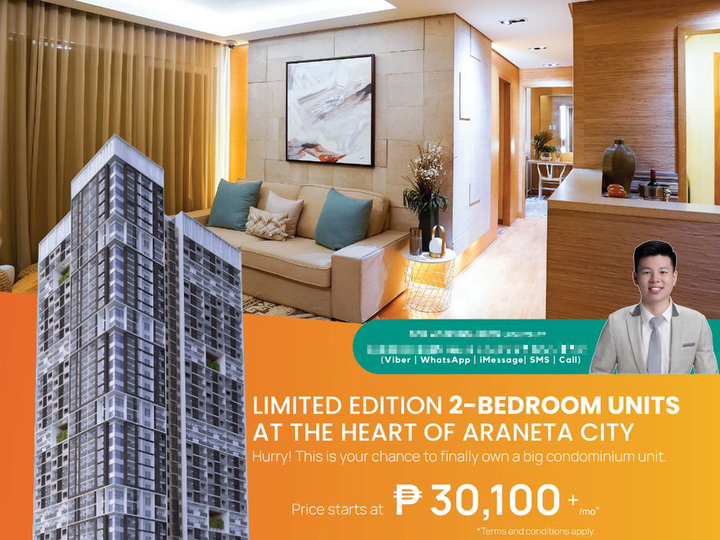 Laurent Park (Turnover: 2028)- 2 Bedroom with Balcony 64.5 sqm Araneta City infront Araneta Coliseum