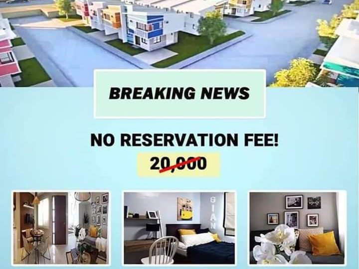 NO RESERVATION FEE PROMO ON TOWNHOMES IN TANZA