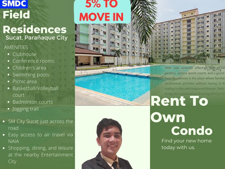 Condo for Sale in Field Residences Sucat Paranaque SM Sucat