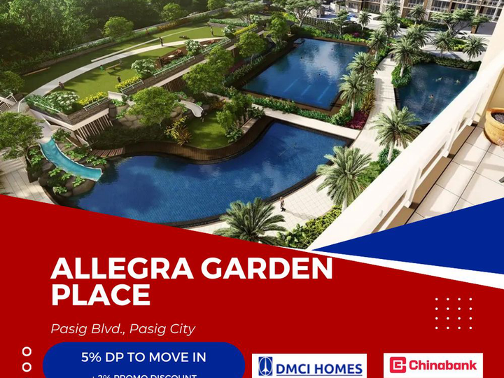 Ready For Occupancy Condo For Sale in Pasig, Allegra Garden Place by DMCI Homes